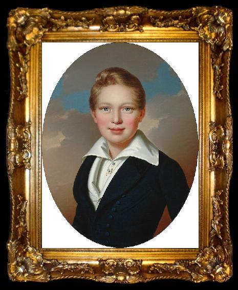 framed  unknow artist Portrait of Archduke Alexander of Austria son of Archduke Joseph, Palatine of Hungary, ta009-2